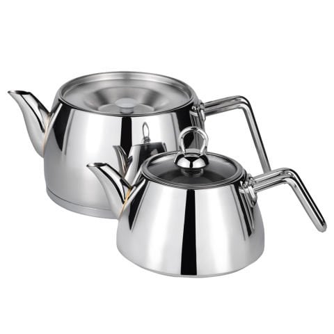 Amboss Aquamarine Paslanmaz Çelik Büyük Boy Çelik Kulplu Çaydanlık