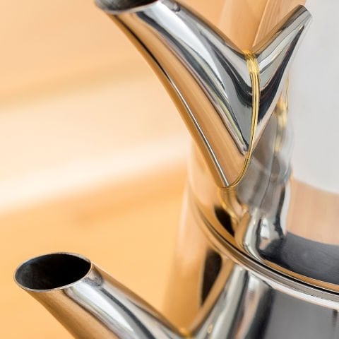 Amboss Aquamarine Paslanmaz Çelik Büyük Boy Çelik Kulplu Çaydanlık