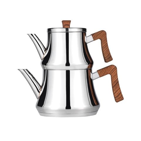 Amboss Ruby Ahşap Kulplu Çaydanlık - Orta Boy