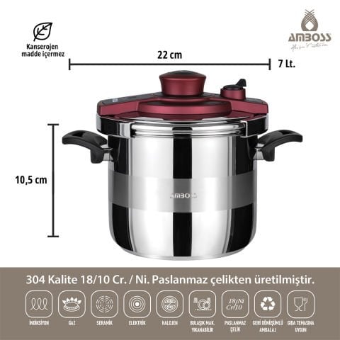 Ametist 4 Parça Matik İndüksiyon Uyumlu Paslanmaz Çelik Düdüklü Seti