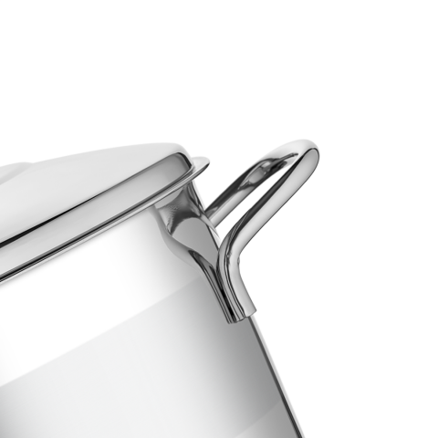 Amboss Saphire Paslanmaz Çelik Derin Tencere 24x14 cm - Çelik Kapak