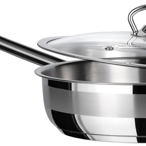 Amboss Saphire Paslanmaz Çelik Kapaklı Tava 24x6 cm