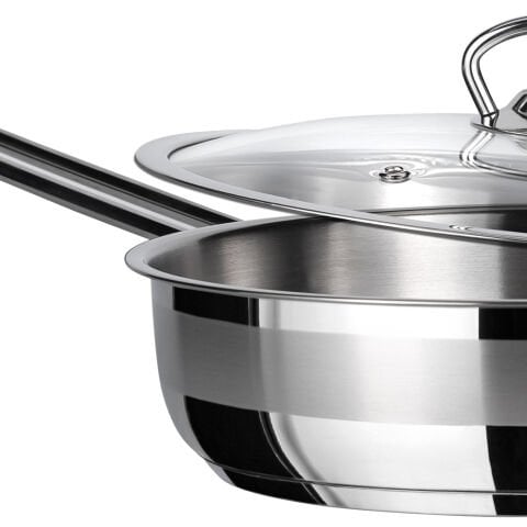 Amboss Saphire Paslanmaz Çelik Kapaklı Tava 22x6 cm