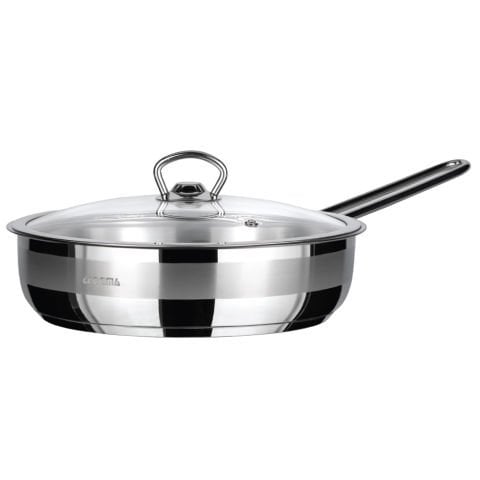 Amboss Saphire Paslanmaz Çelik Kapaklı Tava 22x6 cm