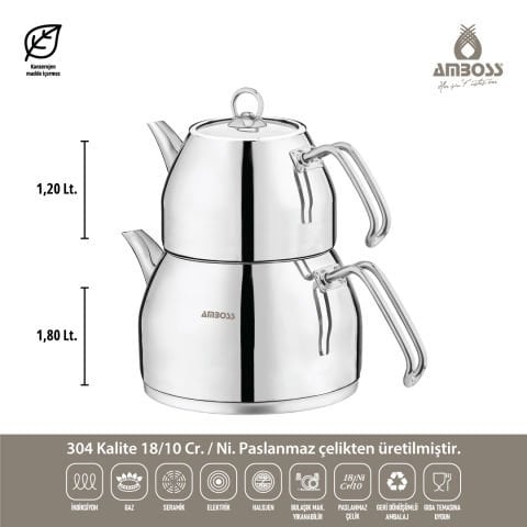 Amboss Diamond Paslanmaz Çelik Kulplu 18 Parça Çeyiz Seti