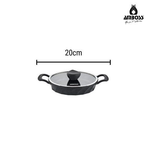 Amboss Kuvars 8 Parça Döküm Tencere Tava Sahan Seti