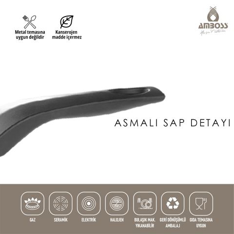 Amboss Mocca Granit Kaplama Krep Tavası 26 cm