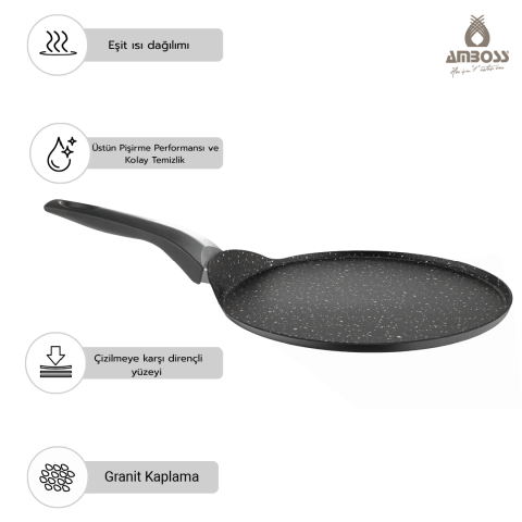 Amboss Mocca Granit Kaplama Krep Tavası 26 cm