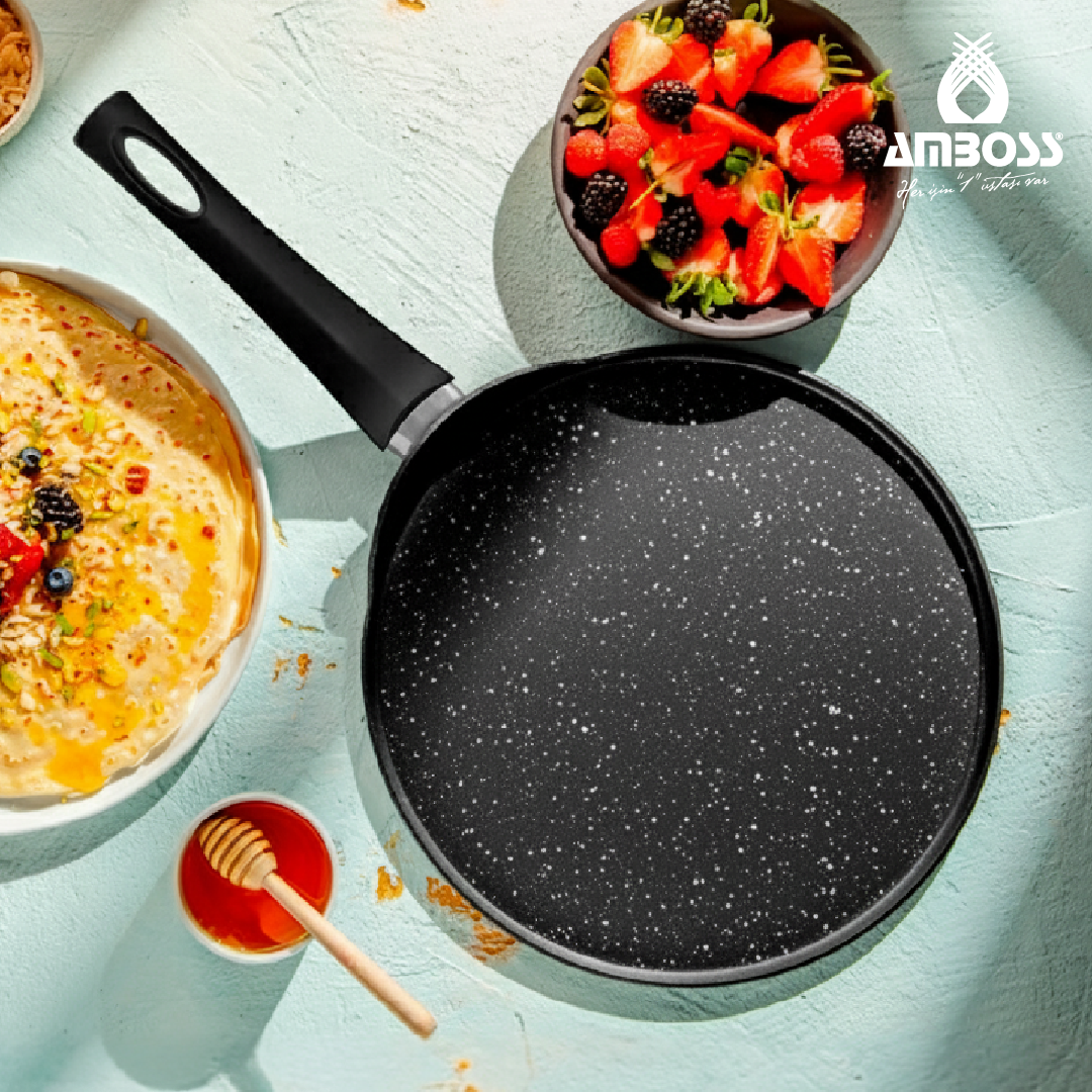 Amboss Mocca Granit Krep Tavası 26 cm