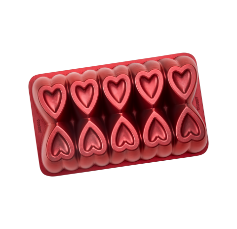 Amboss Ametist Titanyum Kaplama Yanmaz Yapışmaz Döküm Kek Baton Kalıp - Kırmızı