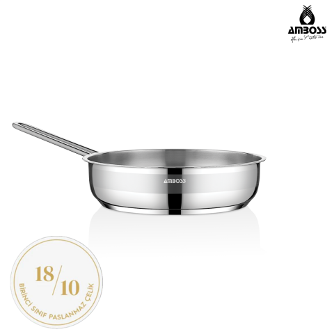 Amboss Saphire Paslanmaz Çelik 26 cm Kapaksız Tava