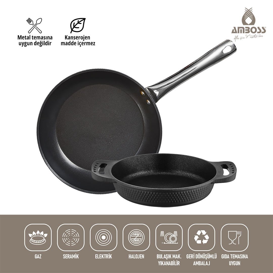 Amboss Larin 24 Cm Tava - 18 Cm Sahan Seti