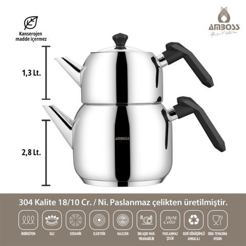 Amboss Capella 17 parça Döküm ve Çelik Tencere Seti