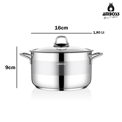 Amboss Luna 4 Parça Tencere Sütlük Sosluk Seti