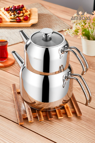 Amboss Cool Çaydanlık Büyük Boy Paslanmaz Çelik Sap