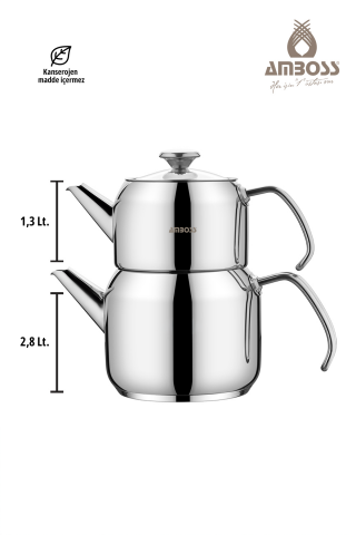 Amboss Cool Çaydanlık Büyük Boy Paslanmaz Çelik Sap