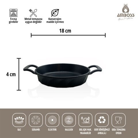 Amboss Kuvars 3 Parça Döküm Yanmaz Yapışmaz (tava) Sahan Set