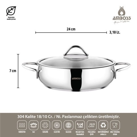 Amboss Moon 10 Parça Paslanmaz Çelik Tencere Seti