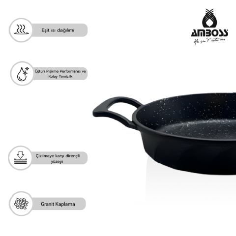 Amboss Mixta 3 Parça Döküm 18 cm Tava 18-20 cm Sahan Seti