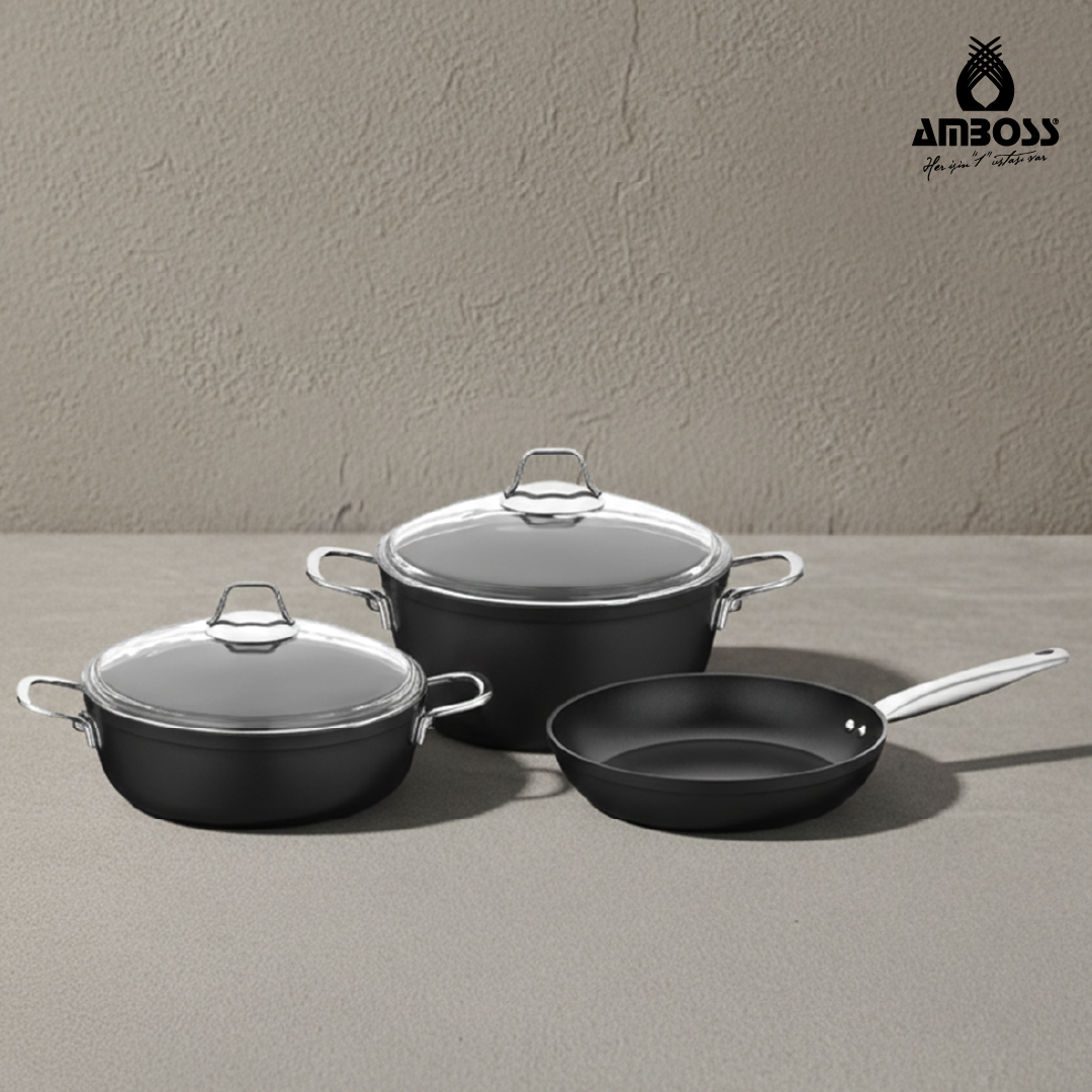 Amboss Big Mega 5 Parça Tencere Tava Seti