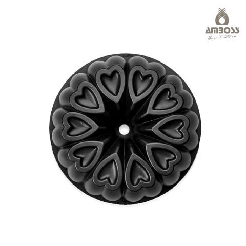 Amboss 10  Parça Paslanmaz Çelik Çok Amaçlı Kase Seti ve Döküm Yanmaz Yapışmaz Siyah Kek Kalıbı