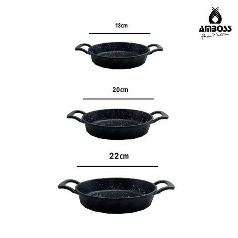 Amboss Hera 10 Parça Granit Tencere Döküm Sahan Seti