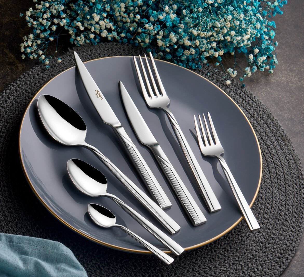 Amboss Dorado 84 Parça 12 Kişilik Paslanmaz Çelik Çatal Kaşık Bıçak Seti Kutulu