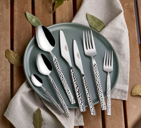 Amboss Crystal 84 Parça 12 Kişilik Paslanmaz Çelik Çatal Kaşık Bıçak Seti Kutulu