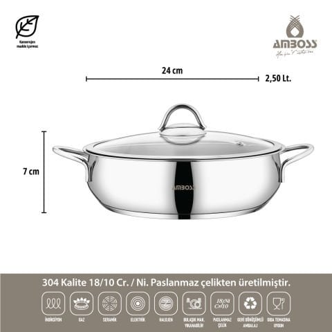 Amboss 26 Parça Paslanmaz Çelik Tencere Çatal Kaşık Bıçak Seti