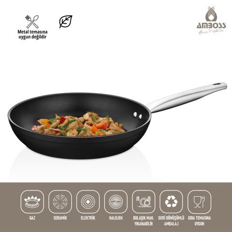Amboss Dark Tava Yanmaz Yapışmaz Titanyum Kaplama   - 28 cm