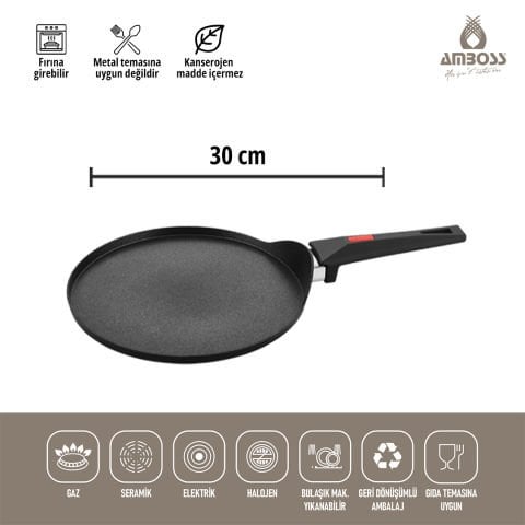 Amboss Lego 6 Parça Yanmaz Yapışmaz Tencere 30 cm Krep Tavalı Tencere Seti