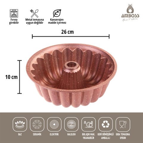 Amboss Sky 19 Parça Paslanmaz Çelik Çatal Bıçak Kaşık ve Döküm Yapışmaz Kek Kalıbıti