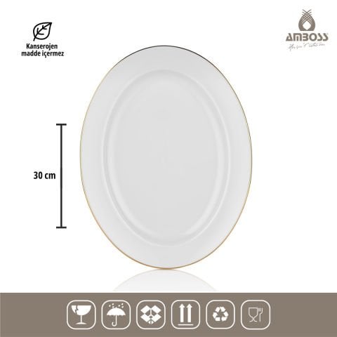 Amboss Hare 53 Parça 12 Kişilik Porselen Yemek Takımı Gold