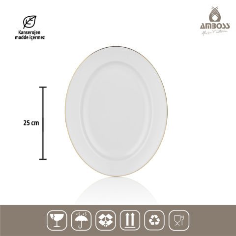 Amboss Hare 53 Parça 12 Kişilik Porselen Yemek Takımı Gold