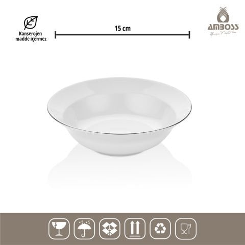 Amboss Hare 53 Parça 12 Kişilik Gümüş Porselen Yemek Takımı