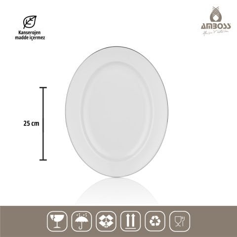 Amboss Hare 53 Parça 12 Kişilik Gümüş Porselen Yemek Takımı