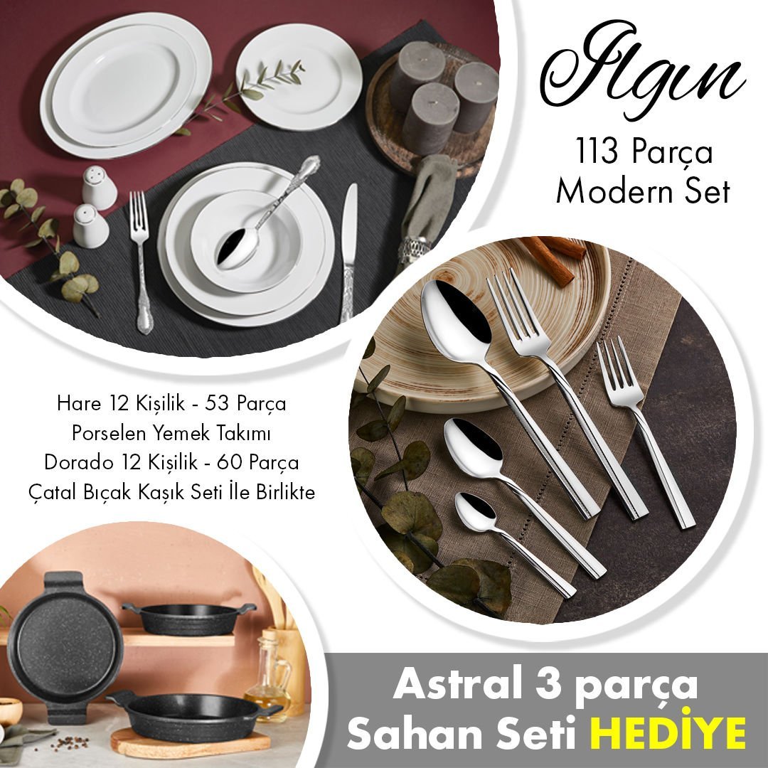 ILGIN - 113 Parça Modern Set - Dorado ÇKB