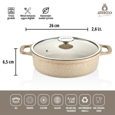 Amboss Montana 3 Parça Granit Set (Cappucino)