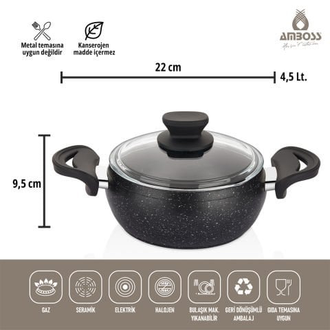 9 Parça Desigram Black Fatso Tencere Seti Ve Odin Sahan Seti