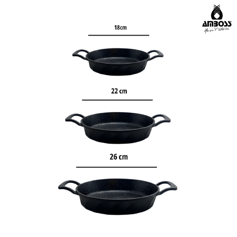 Amboss Onix 6 Parça Odin Döküm Tava ve Sahan Seti