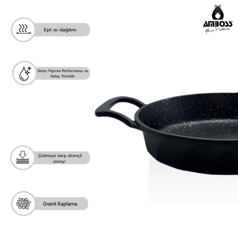 Amboss Onix 6 Parça Odin Döküm Tava ve Sahan Seti