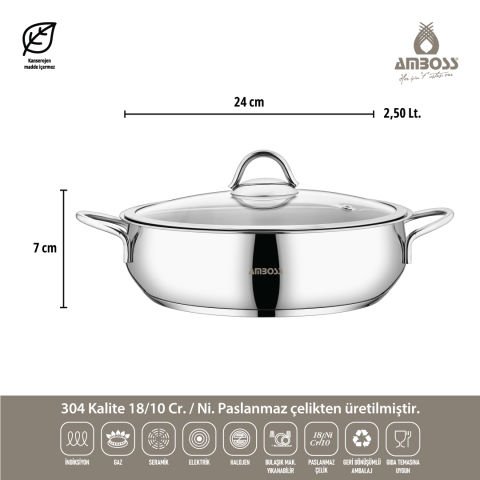 14 Parça Stone Prime Paslanmaz Çelik Tencere Seti & Çelik Saklama Kabı