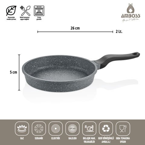 7 Parça Copper Döküm Tencere Seti (Gri)