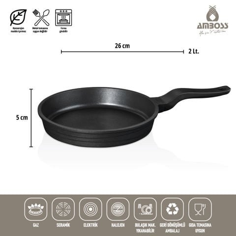 7 Parça Copper Döküm Tencere Seti (Siyah)