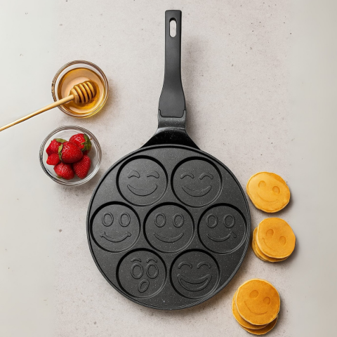 Funny Emoji Pankek Krep Tavası 26 Cm