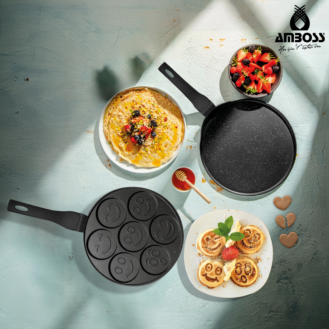 Amboss 2 Parça Twn Krep Tava & Pankek Tava 26 Cm
