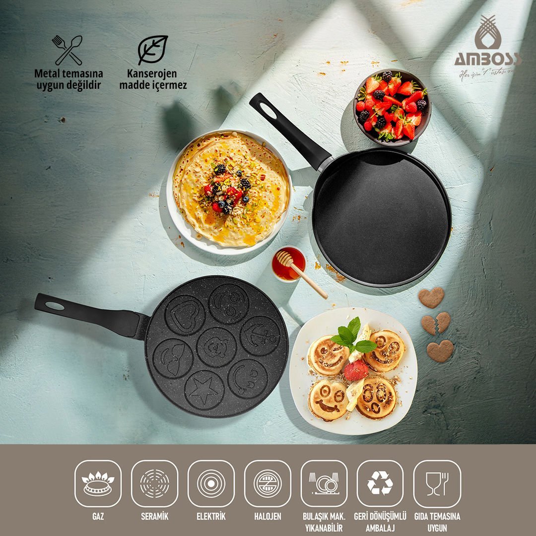2 Parça Twn Krep Tava & Pankek Tava 26 Cm