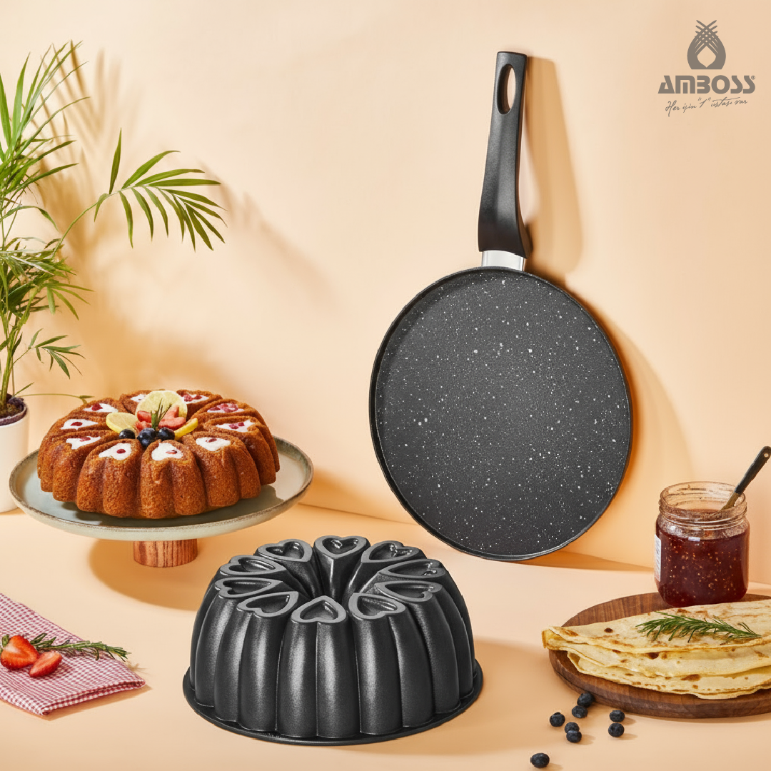 Amboss Sweet 2 Parça Krep Tava & Kek Kalıbı