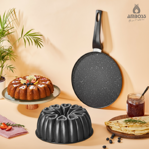 Amboss Sweet 2 Parça Krep Tava & Kek Kalıbı