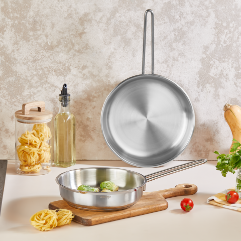 Amboss Maestro 2 Parça Paslanmaz Çelik Kapaksız Tava Seti